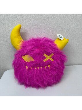 Meow Wolf Snaggy Pink Monster Yellow Horn Teeth Pirate Eye Plush Stuffed Toy NEW